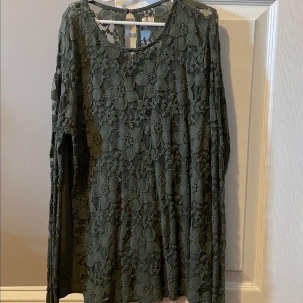 Hollister Olive green long sleeve